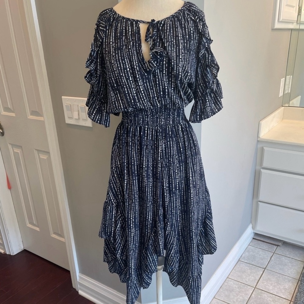 Misa Los Angeles Ruffle Sleeve Dress